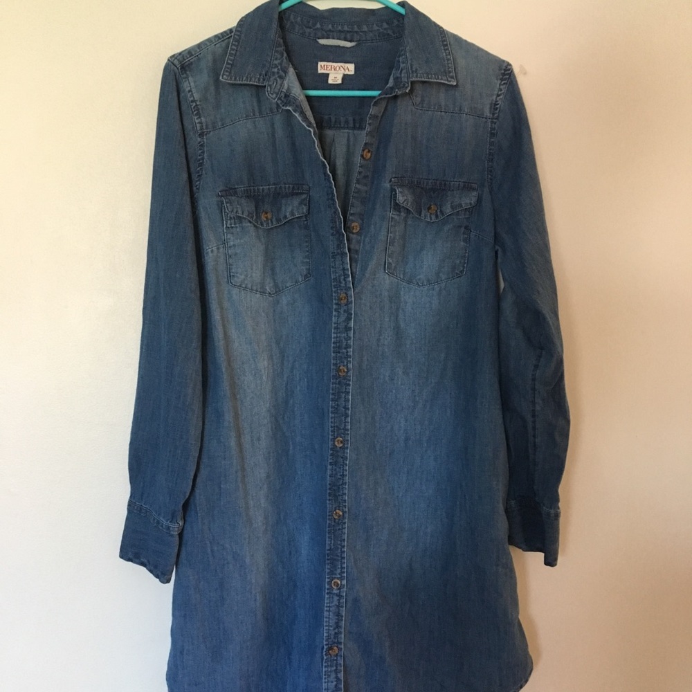 Jean dress with pockets!